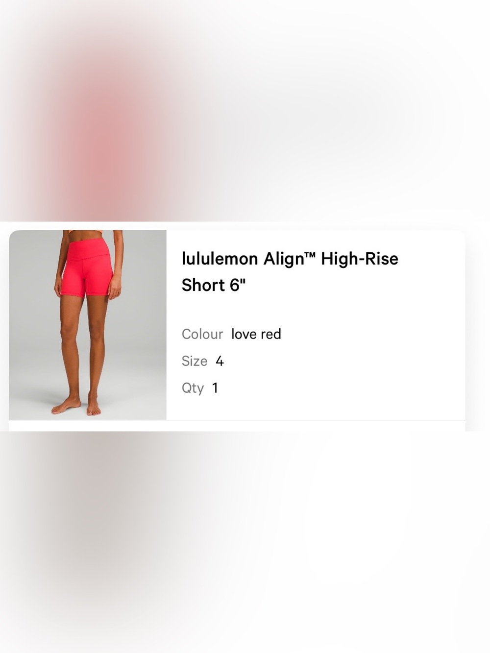 lululemon athletica Love Red Align Short 6"
